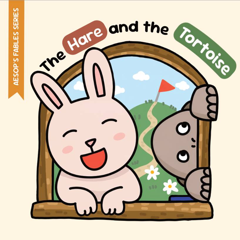 Cover of The Hare and the Tortoise, a bilingual picture book.